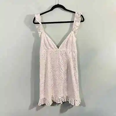 Majorelle Revolve Women's White Eyelet Sleeveless Sunny Daze Dress Size M  • $44.99