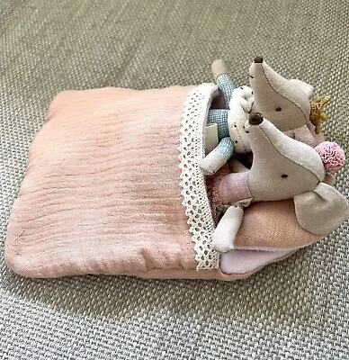 Mouse House Handmade Boho Double Sleeping Bag For Maileg Mice • £15