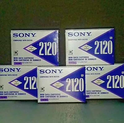 Sony Mini Data Cartridge Tapes Compatible With DC2120 5 Packs QIC-80 • $23.70
