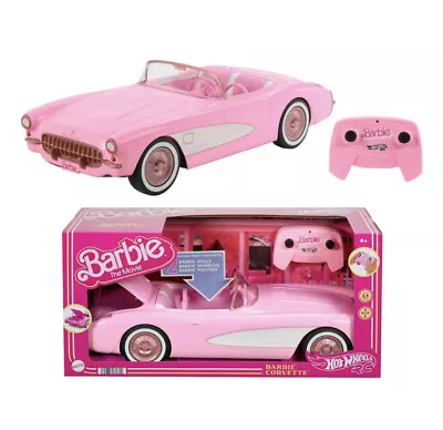 Barbie The Movie Collectible Car Pink Corvette Convertible Remote Control NIB • $203.80