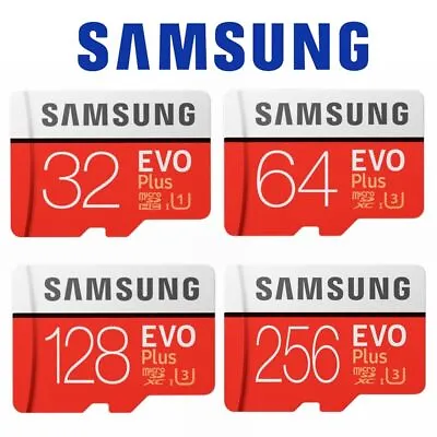 Micro SD Card SamSung Evo Plus 32GB 64GB 128G 256G Class 10  Memory With Adaptor • $13.50