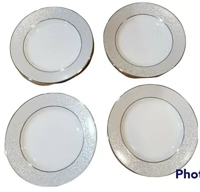 Mikasa Fine China Parchment 8  Salad Plate Set Of 4 L3438/202 NEW! • $36.95