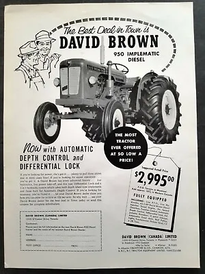 David Brown Model 950 Implematic Tractor Dealer Sales Literature Sheet • $22