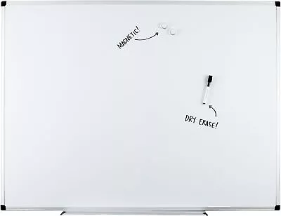 Magnetic Dry Erase White Board 36 X 48-Inch Aluminum Frame Silver/White • $53.04