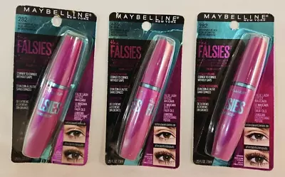 (Lot Of 3) Maybelline New York Volum'express The Falsies Mascara .25 Fl Oz Each • $19.45