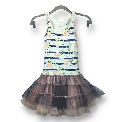 Ooh! La La  Couture Floral Tutu Tank Dress Girl Size 6x/7 • $39.85