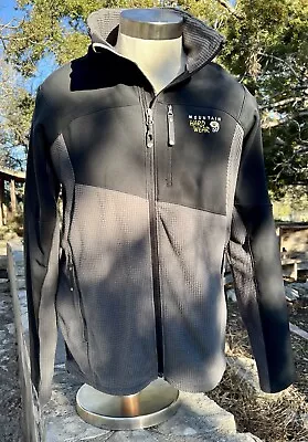 MOUNTAIN HARDWEAR SIZE L Large MENS GRAY Black FULL ZIP JACKET • $17.50