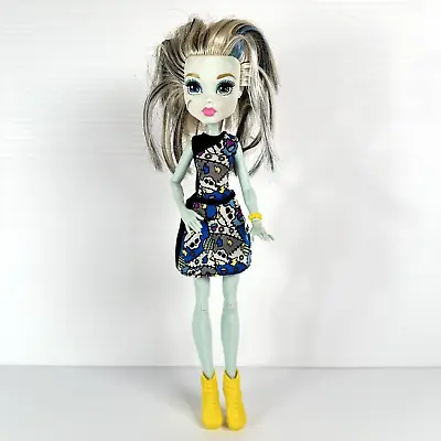 Monster High Doll Frankie Stein How Do You Boo Yellow Boots Dress + Flaw • $8.83