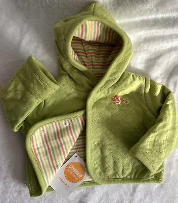 Gymboree Preemie Clothes Up To 5lbs Lime Green Reversible Hooded Jacket NWT! • $17