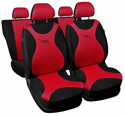  CAR SEAT COVERS Fit Daewoo Matiz - Black/red Full Set  • $56.02