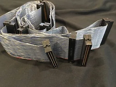 48  Quality 68-pin DB68 SCSI 3 Internal Data Ribbon Cable 9 Black Connector Used • $22.99
