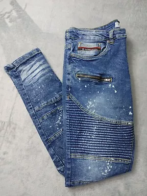  Akademiks | Biker Moto Jeans | 32 X 32 • $24.99