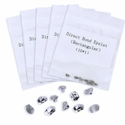 AZDENT Dental Orthodontic Lingual Button Bondable Round /Rectangular Mesh Base • $235.51