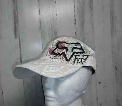 Fox Racing Hat Tan Embroidered Adult S/M FlexFit Motorcross Gear Racers Cap • $14.99