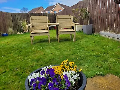 £185 • Buy Love Seat Straight Shared Central Table Two Seater Garden Chair Jack & Jill