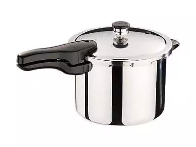 6 Quart Stainless Steel Pressure Cooker Works On Gas Electric Smooth-top Ranges • $61.74