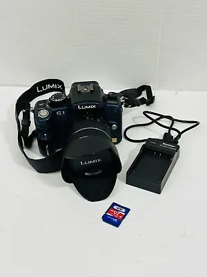 Lumix DMC-G1 Digital Camera Blue / G Vario 14-42mm F/3.5-5.6 ASPH Mega OIS Lens • $169.95