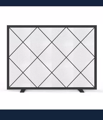 Style Selections DIAMOND STYLE Flat Panel Fireplace Screen ~ 39” X 30” • $52