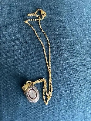 Genuine 1 Ct Rose Cut Diamond 14k Pendant Two Toned 14k Gold Chain Necklace • $250