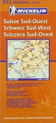 Michelin Map 552 Regional. Suisse S... By Michelin Publication Sheet Map Folded • £3.49