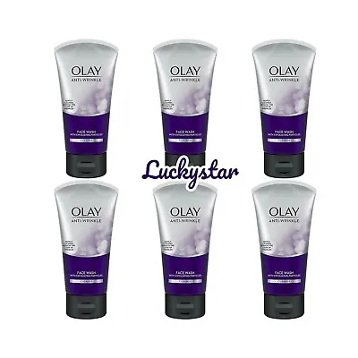 6 X Olay Anti-Wrinkle Firm & Lift Anti-Ageing Face Wash Cleanser 150ml • £34.99