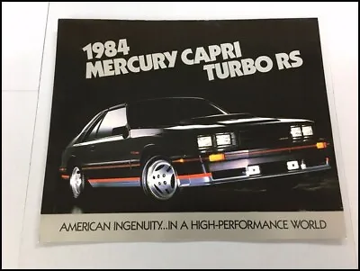 1984 Mercury Capri Turbo RS Original Car Sales Brochure Folder • $13.56