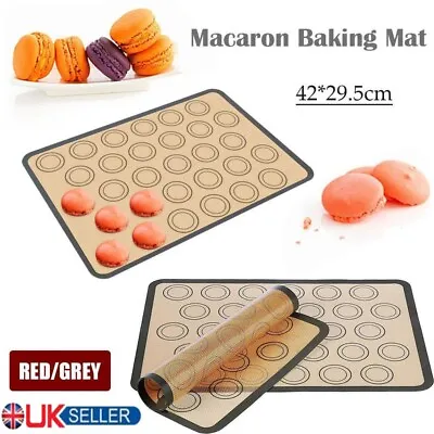 Silicone Macaron Baking Mat Non Stick Sheet Cake Tray Dough Pad Macaroon Mould • £6.99