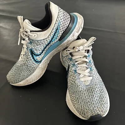 Nike React Infinity Run Flyknit 3 Blue White Men’s Size 10 • $40