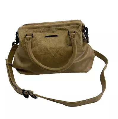 Matt And Nat Malone Satchel Doctor Structured Frame Tan Vegan Crossbody Strap • $39