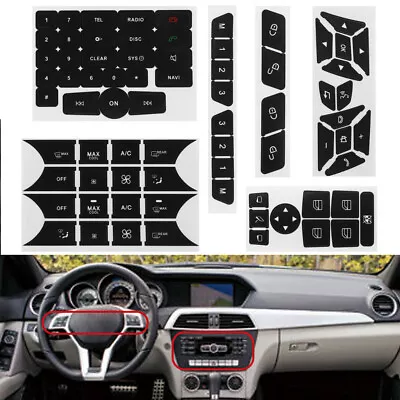 For Mercedes Benz 07-18 Repair Button Door Steering A/C Window Radio Sticker Set • $11.59