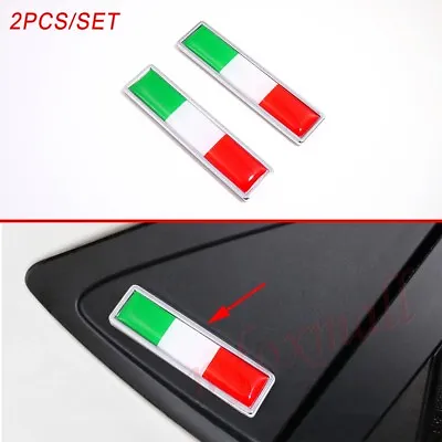 £8.16 • Buy Chrome Car Motor Badge 3D Sticker Decal Italy IT Flag Logo Emblem Symbol Trim X2