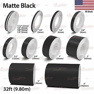 $17.95 • Buy MATTE BLACK Roll Vinyl Pinstriping Pin Stripe Car Motorcycle Tape Decal Stickers