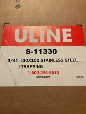 Uline S-11330 Stainless Steel Strapping Band Coil - 3/4'' X .03'' X 100' • $80