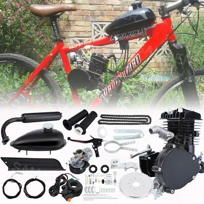 New 2 Stroke 50cc Petrol Gas Engine Motor Kit Bicycle Bike Motorized Full Sets • $88.99