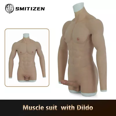 SMITIZEN Cosplay Silicone Muscle Body Suit Realistic Fake Abs Chest Breast Plate • £450