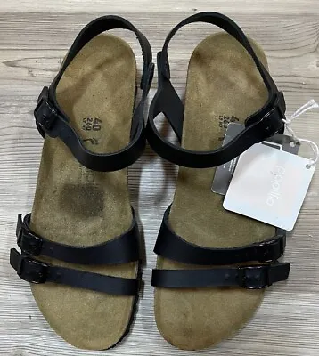 Birkenstock Papillio Lola Black Vegan Leather Sandals Size 40 L9 NWOB • $52.99