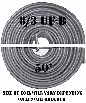 8/3 UF-B X 50' Southwire Underground Feeder Cable • $140.56