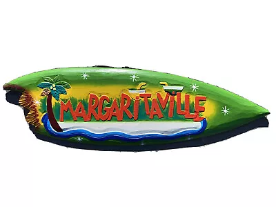 $22 • Buy Colorful 24” Margaritaville Tropical Sign Wall Hanging Art Island Home Decor