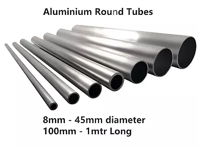 Aluminium Round Tube Pipe 6mm - 30mm Multiple Sizes & Lengths6082T6 6063T6 GS • £3.69