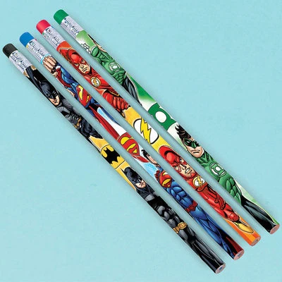 $10.95 • Buy 12 X JUSTICE LEAGUE PENCILS BIRTHDAY PARTY FAVORS GIFTS LOOT BAG FILLERS