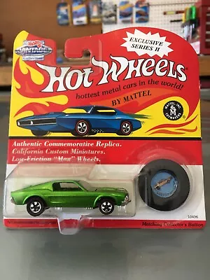 Hot Wheels Vintage Collection Series II Custom Mustang 1993 Lime Green • $0.99