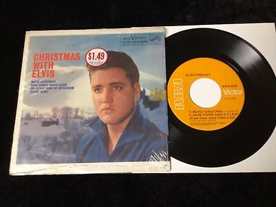 Elvis Presley Ep Epa-4340 Christmas With Elvis Rare Cover/orange Label Pristine • $24.50