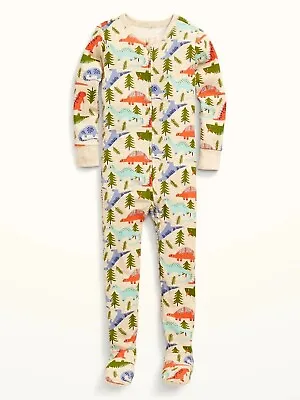 Old Navy Baby Toddler Girl Boy 1pc Dinosaur Footed Cotton Sleeper Pajamas 5t • $12.99