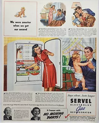 1941 Servel Electrolux Gas Refrigerator Vintage Print Ad Man Cave Art Deco 40's • $10.88