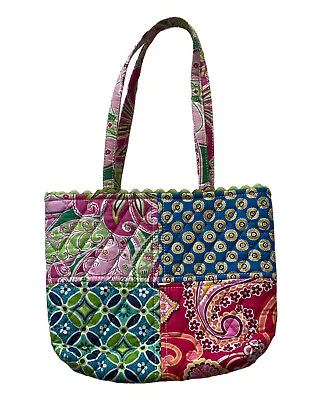 Vera Bradley Patchwork Tote  Bag 4 Retired Patterns Magnet Snap  8  Mini • $18.99