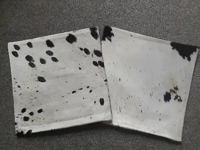 2 X Genuine Cow Hide Cushion Covers 15  X 15   (38x38cm)   (ref#54) • £14.99