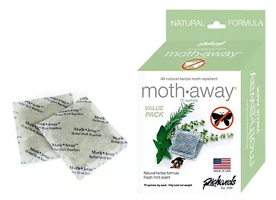 Richards Homewares Moth Away Herbal Non Toxic Natural Repellent • $14.99