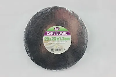 Round Cake Board 23 Cms Cakes Decorating Carrier Cake Drum Board Strong - Silver • £4.95