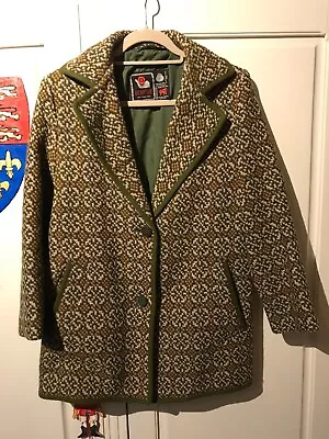Vintage Green Welsh Wool Tapestry Jacket/ Coat Eclipse Sz M Good Condition • £33