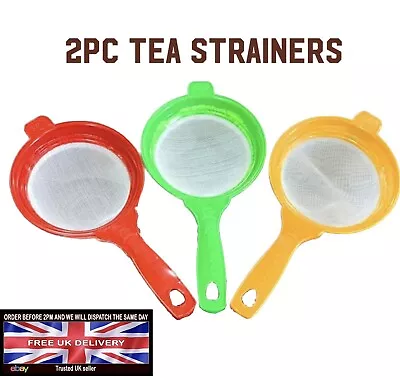 2Pcs Nylon Mesh Scoop Strainer Fine Tea Strainer Coffee Juice Food Sieve Filter • £2.99